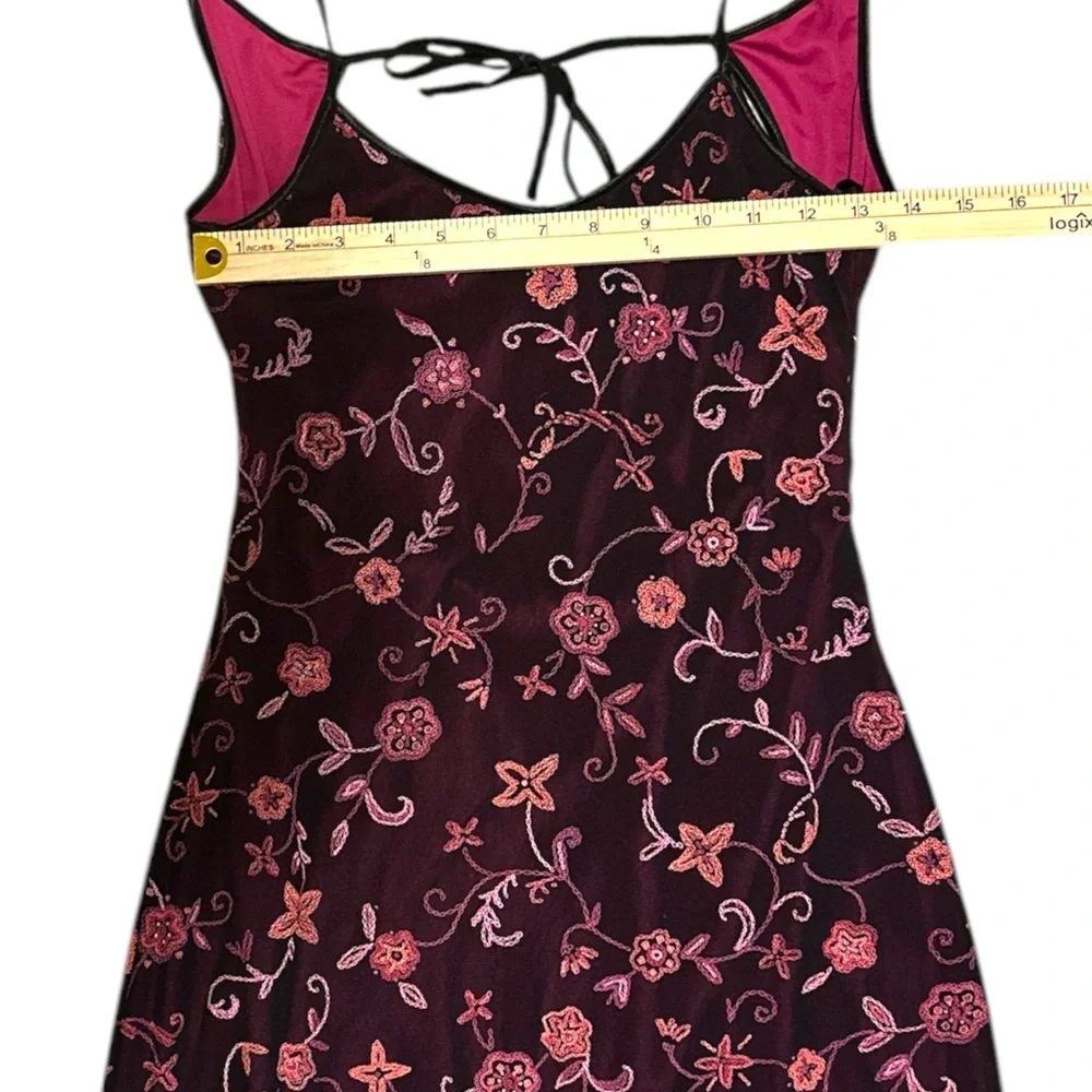 VTG Y2K Currants Babydoll Fairy Dress All Over Floral Print Whimsigoth Backless - Picture 2 of 6